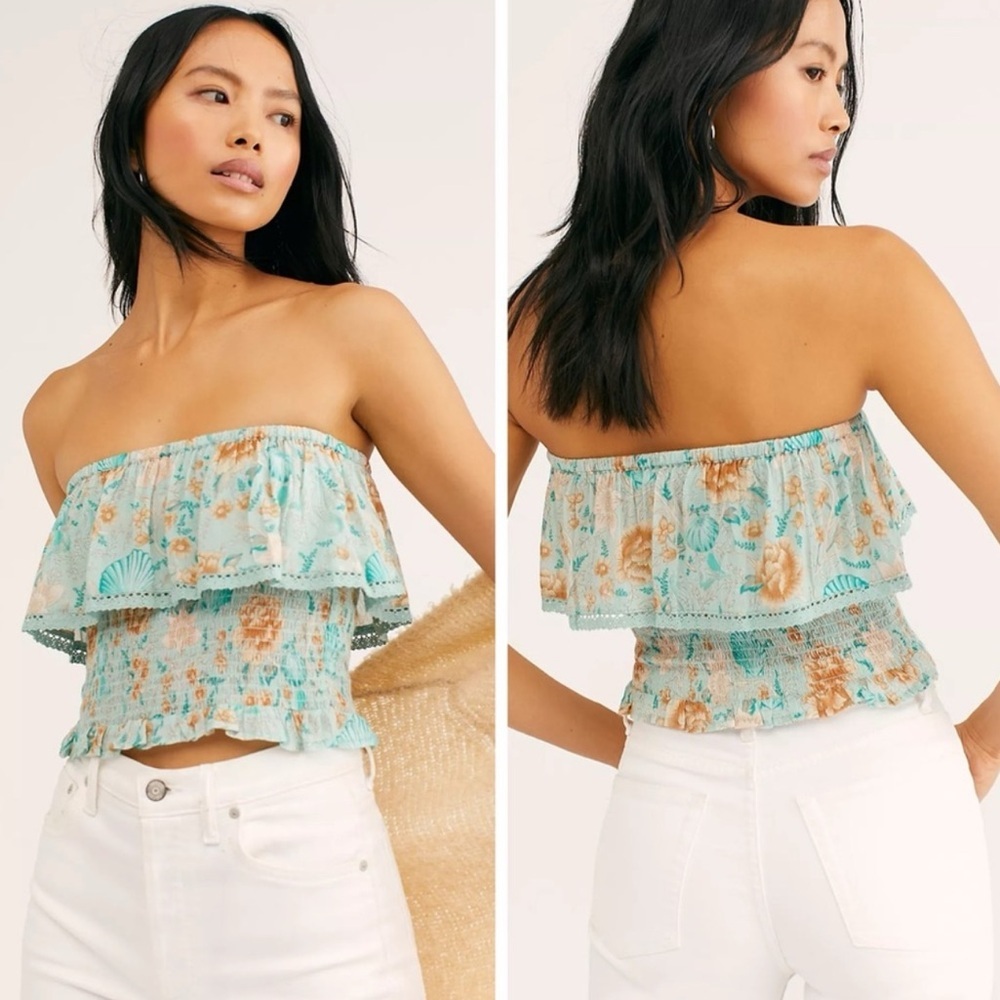 NWOT Spell and the Gypsy Seashell Seafoam Tube Top Sz S